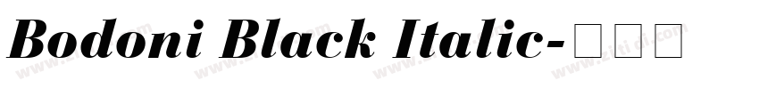 Bodoni Black Italic字体转换